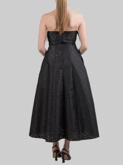 ABITO MIDI A BUSTIER CON MOTIVO FLOREALE