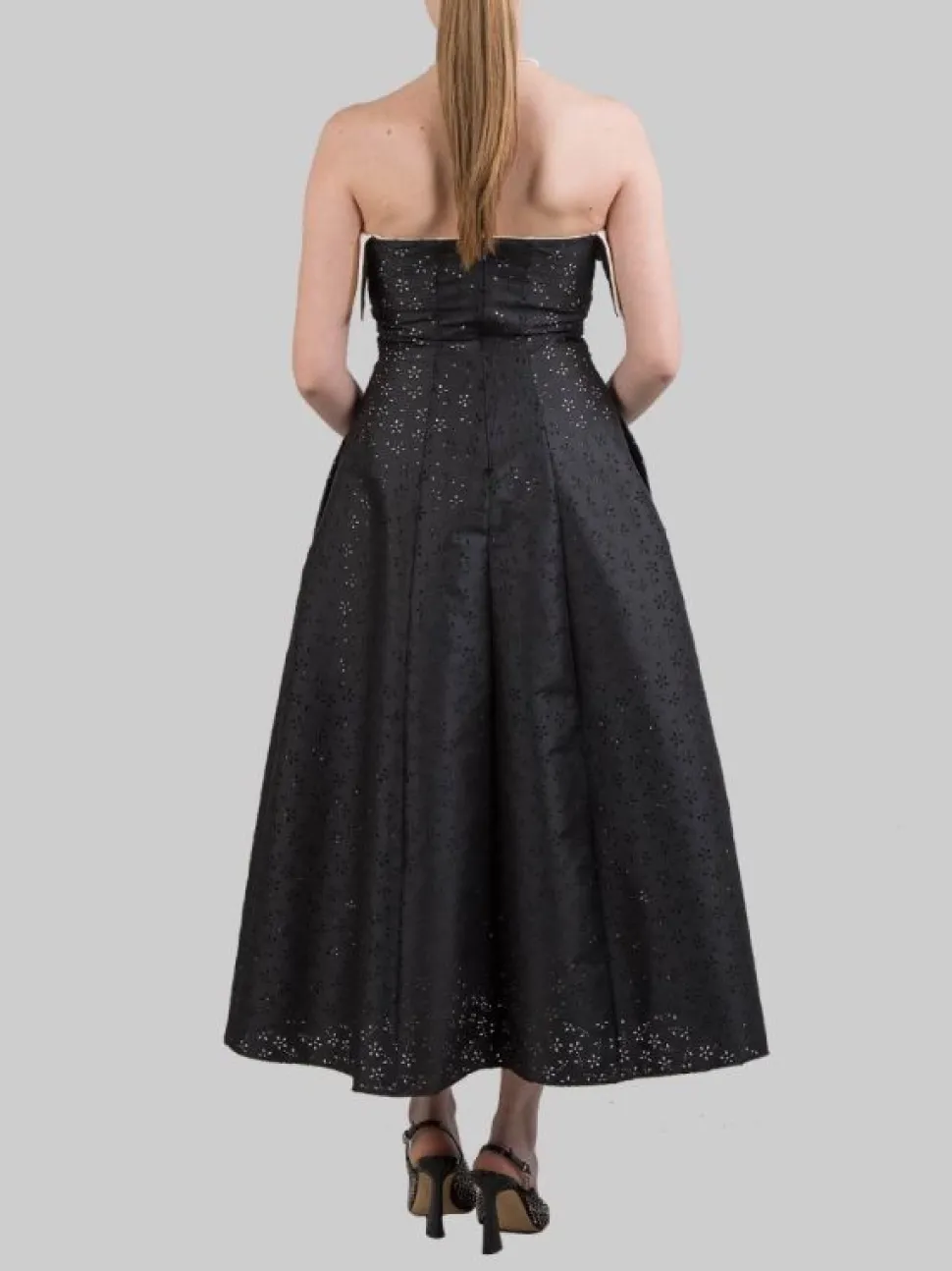 ABITO MIDI A BUSTIER CON MOTIVO FLOREALE