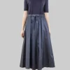 ABITO MIDI IN BIMATERIALE CON GONNA IN TAFFET· E COULISSE IN VITA