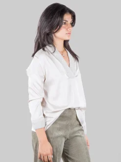 Blusa con inserti