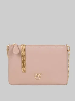 BORSA FLAT A TRACOLLA IN PELLE BISCOTTO