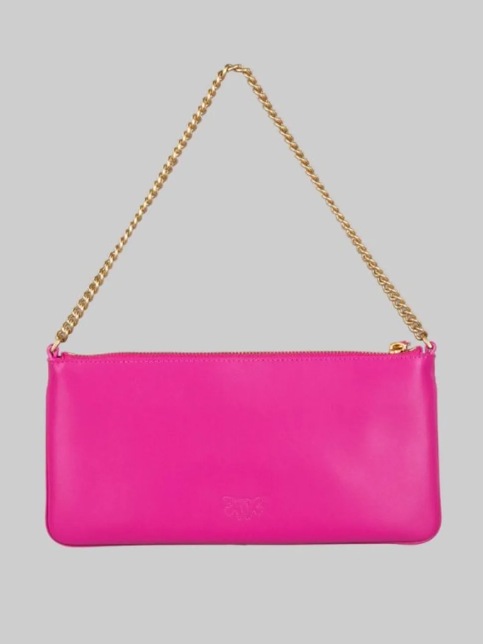 BORSA HORIZONTAL FLAT IN PELLE LISCIA FUXIA CON TRACOLLINA
