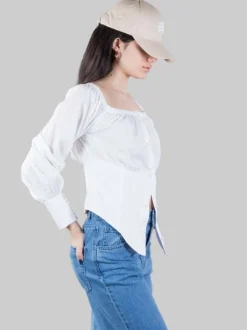 CAMICIA BUSTIER CON SCOLLATURE QUADRATA