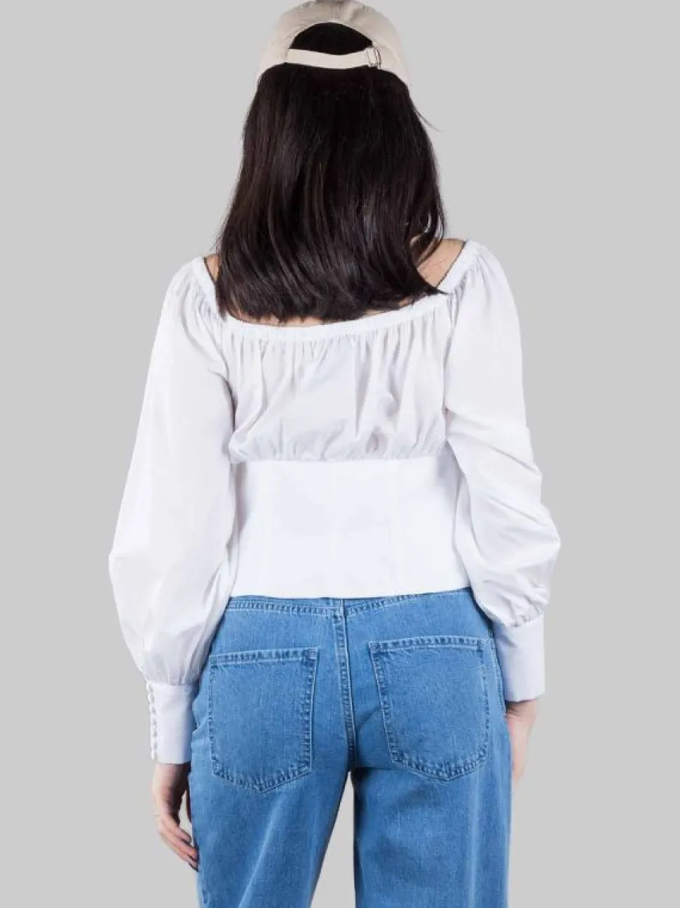 CAMICIA BUSTIER CON SCOLLATURE QUADRATA