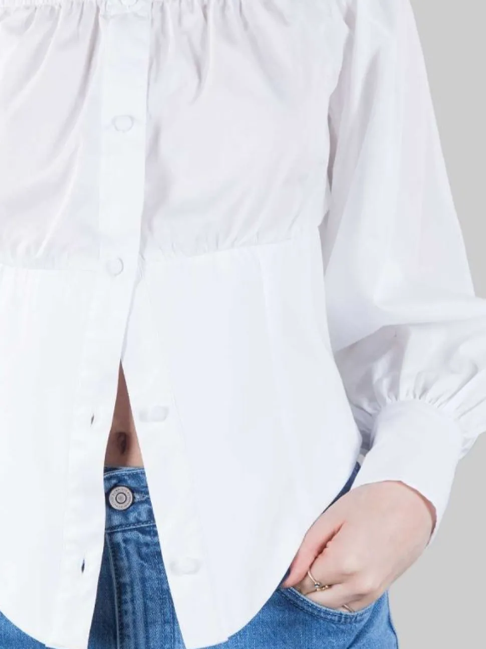 CAMICIA BUSTIER CON SCOLLATURE QUADRATA