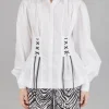 CAMICIA BUSTIER IN COTONE ORGANICO