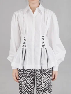 CAMICIA BUSTIER IN COTONE ORGANICO