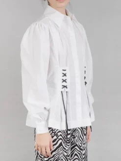 CAMICIA BUSTIER IN COTONE ORGANICO