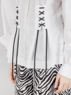 CAMICIA BUSTIER IN COTONE ORGANICO