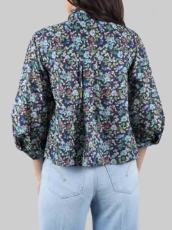 CAMICIA MARGOT A FANTASIA FIORI DI CAMPO CON MANICHE 3/4
