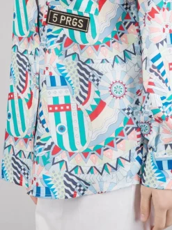 CAMICIA OVERSIZE A FANTASIA CON PATCH