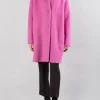 CAPPOTTINO MEDIA LUNGHEZZA OVERSIZE FUCSIA MONOPETTO