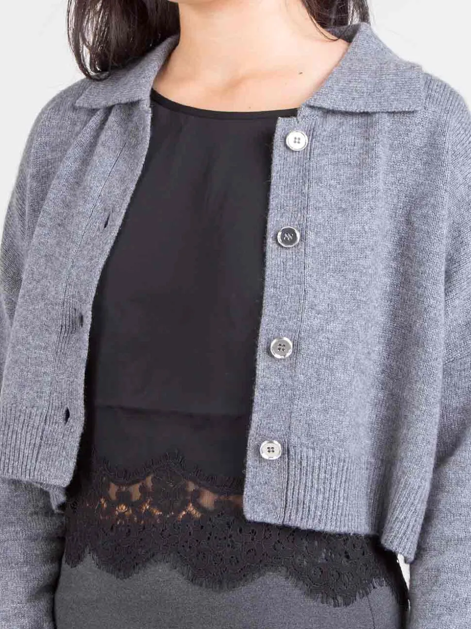 Cardigan con top