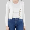 CARDIGAN TILACINO BIANCO CON LOGO TRASPARENTE