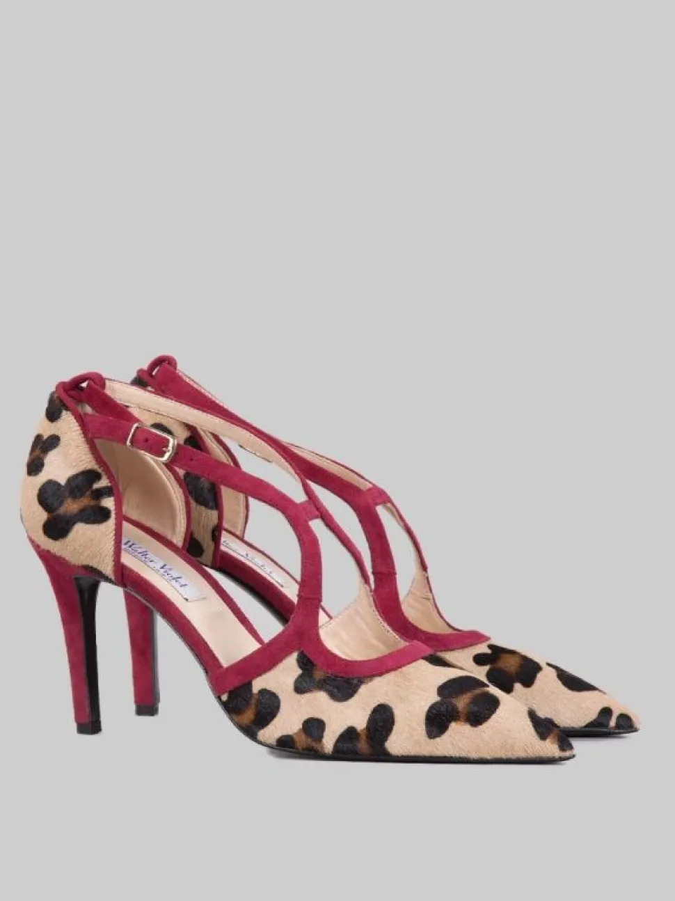 DÉCOLLETÉ IN CAVALLINO ANIMALIER E PELLE SCAMOSCIATA