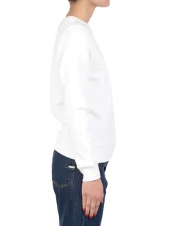 FELPA IKONIK KARL SWEATSHIRT IN COTONE GIROCOLLO BIANCA