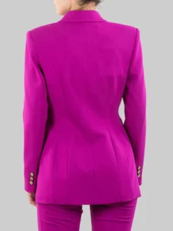 GIACCA BLAZER DOPPIOPETTO VIOLA BUGANVILLE CON BOTTONI ORO
