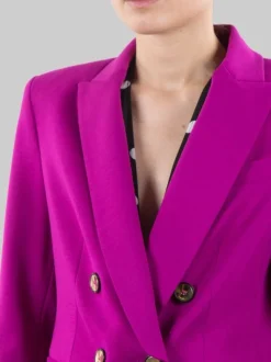GIACCA BLAZER DOPPIOPETTO VIOLA BUGANVILLE CON BOTTONI ORO