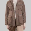 GIACCA SAHARIANA PALM BAY IN PELLE SUEDE EFFETTO VINTAGE CON PUNTI LUCE