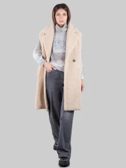 Gilet lungo in ecopelliccia