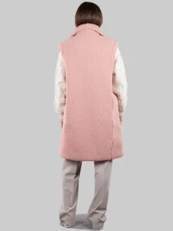 Gilet lungo in ecopelliccia