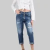 JEANS KOONS LOOSE FIT IN COTONE CON BOTTONI GIOIELLO