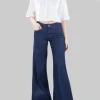 JEANS MARLEN IN COTONE ELASTICIZZATO WIDE LEG
