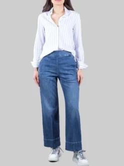JEANS RELAXED IN COTONE ELASTICIZZATO CON ELASTICO IN VITA