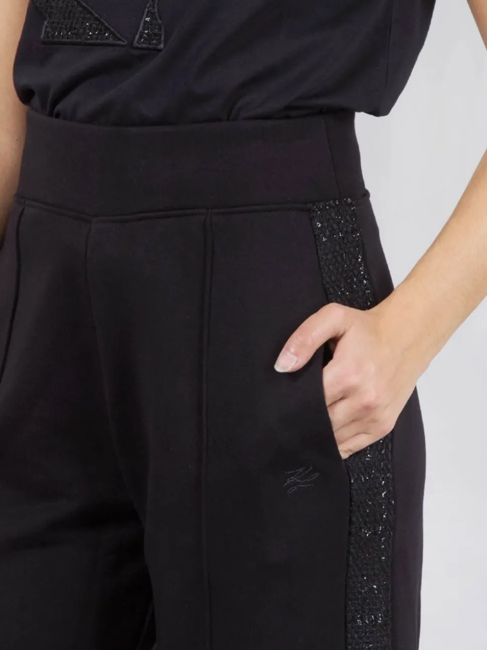 JOGGER CON INSERTO LATERALE IN BOUCLÉ