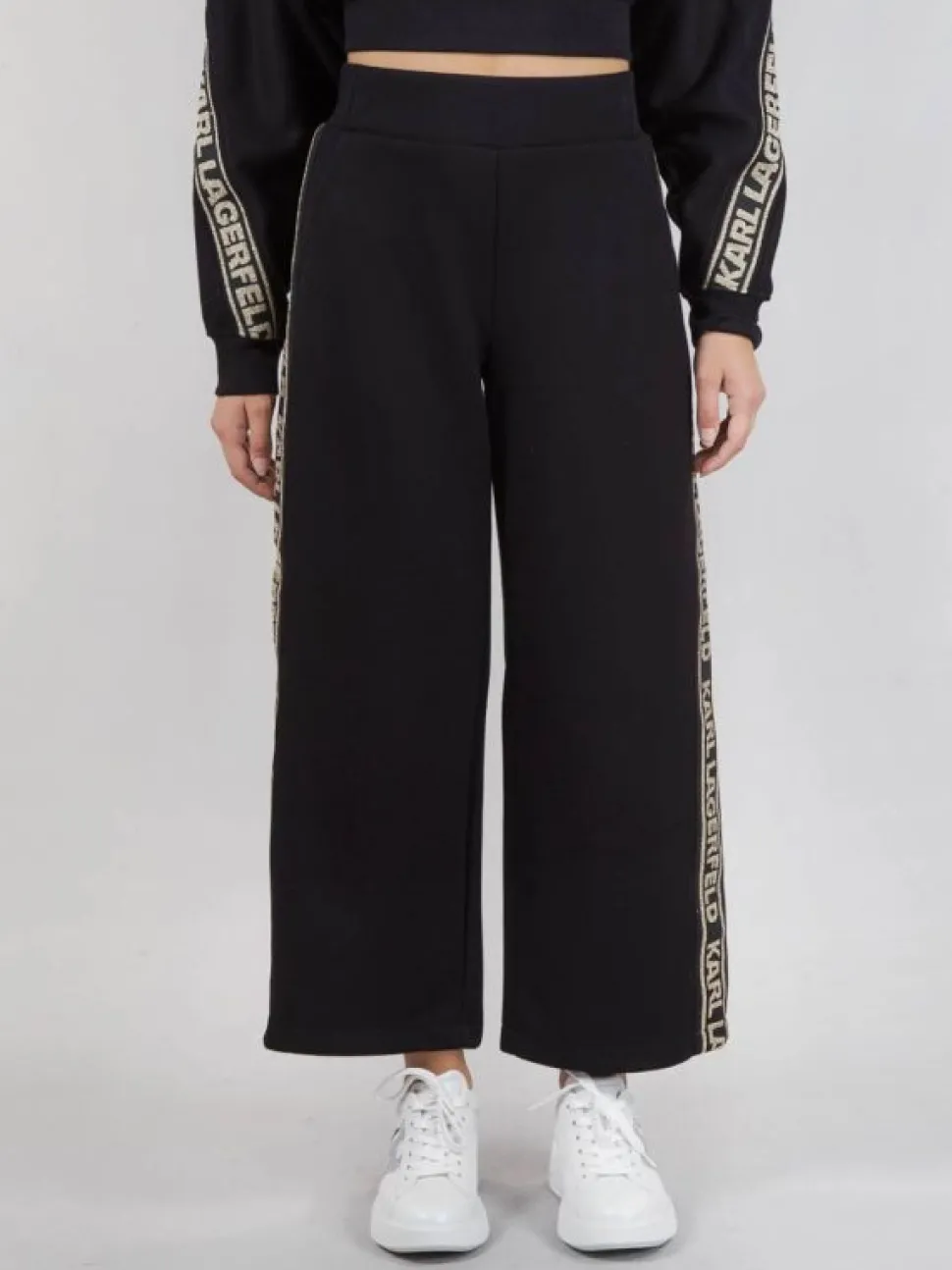 JOGGER IN COTONE CON NASTRO LOGATO
