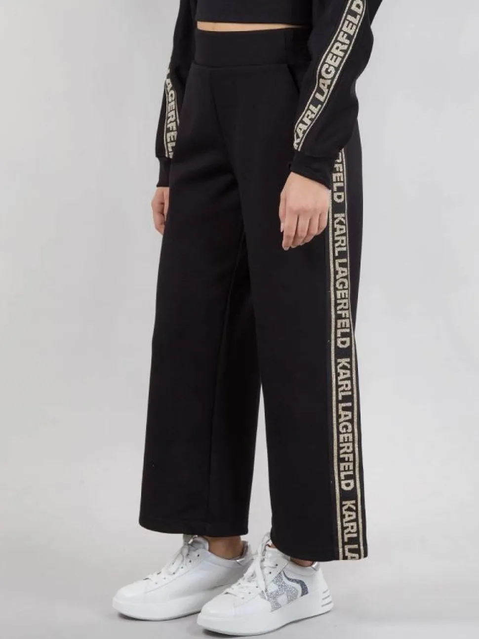 JOGGER IN COTONE CON NASTRO LOGATO