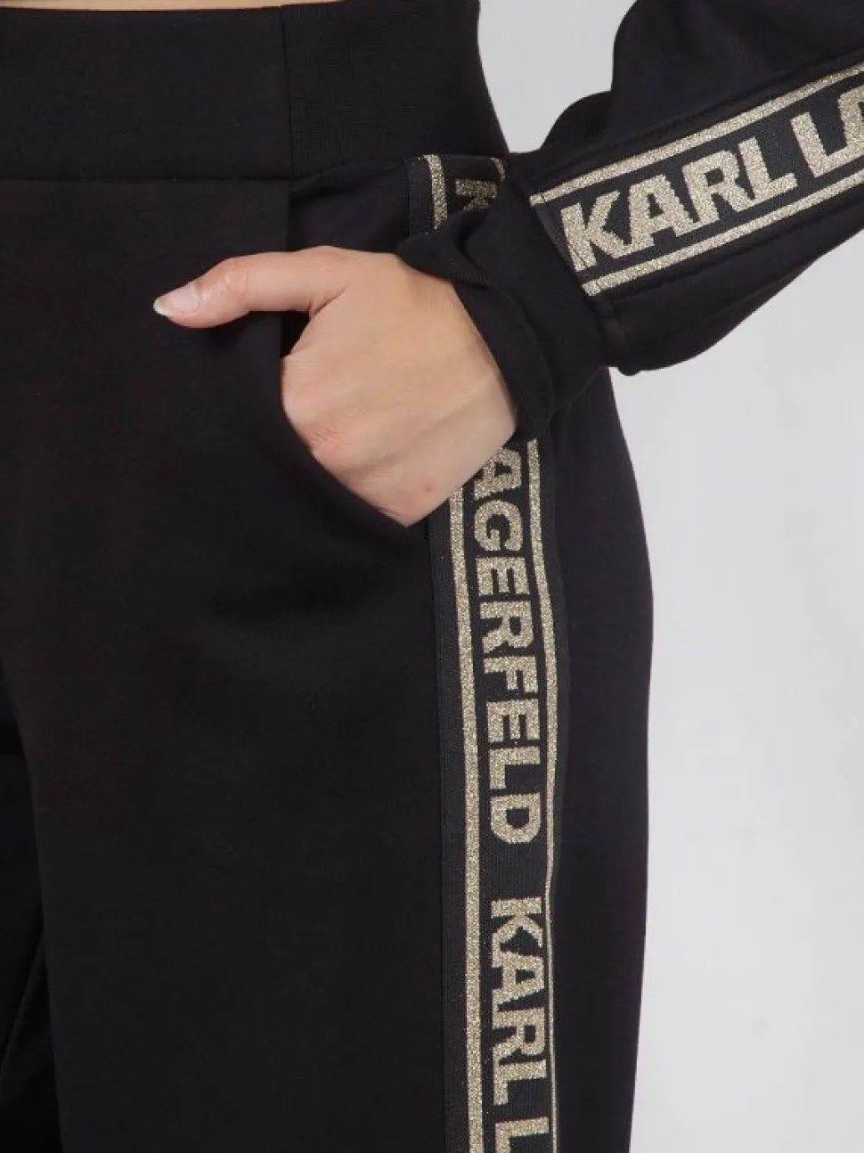 JOGGER IN COTONE CON NASTRO LOGATO