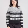 Maglia intarsiata con paillettes