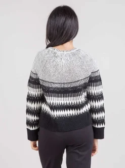 Maglia intarsiata con paillettes