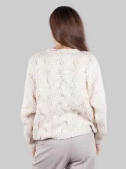 Maglione a trecce