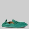MOCASSINI VERDI IN SUEDE