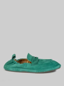 MOCASSINI VERDI IN SUEDE
