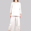 Pantaloni con fiori