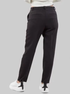 PANTALONI CROPPED NERI IN CADY TECNICO ELASTICIZZATO