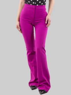 PANTALONI FLARE HULKA IN TESSUTO ELASTICIZZATO VIOLA