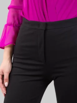 PANTALONI FLARE HULKA NERI IN TESSUTO ELASTICIZZATO