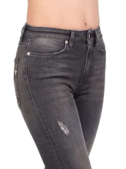 PANTALONI IRIS SUPERSKINNY IN DENIM LAVATO NERO
