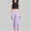 PANTALONI JEANS MODELLO 5 TASCHE IN DENIM LILLA