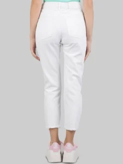 PANTALONI JEANS MODELLO 5 TASCHE IN DENIM BIANCO