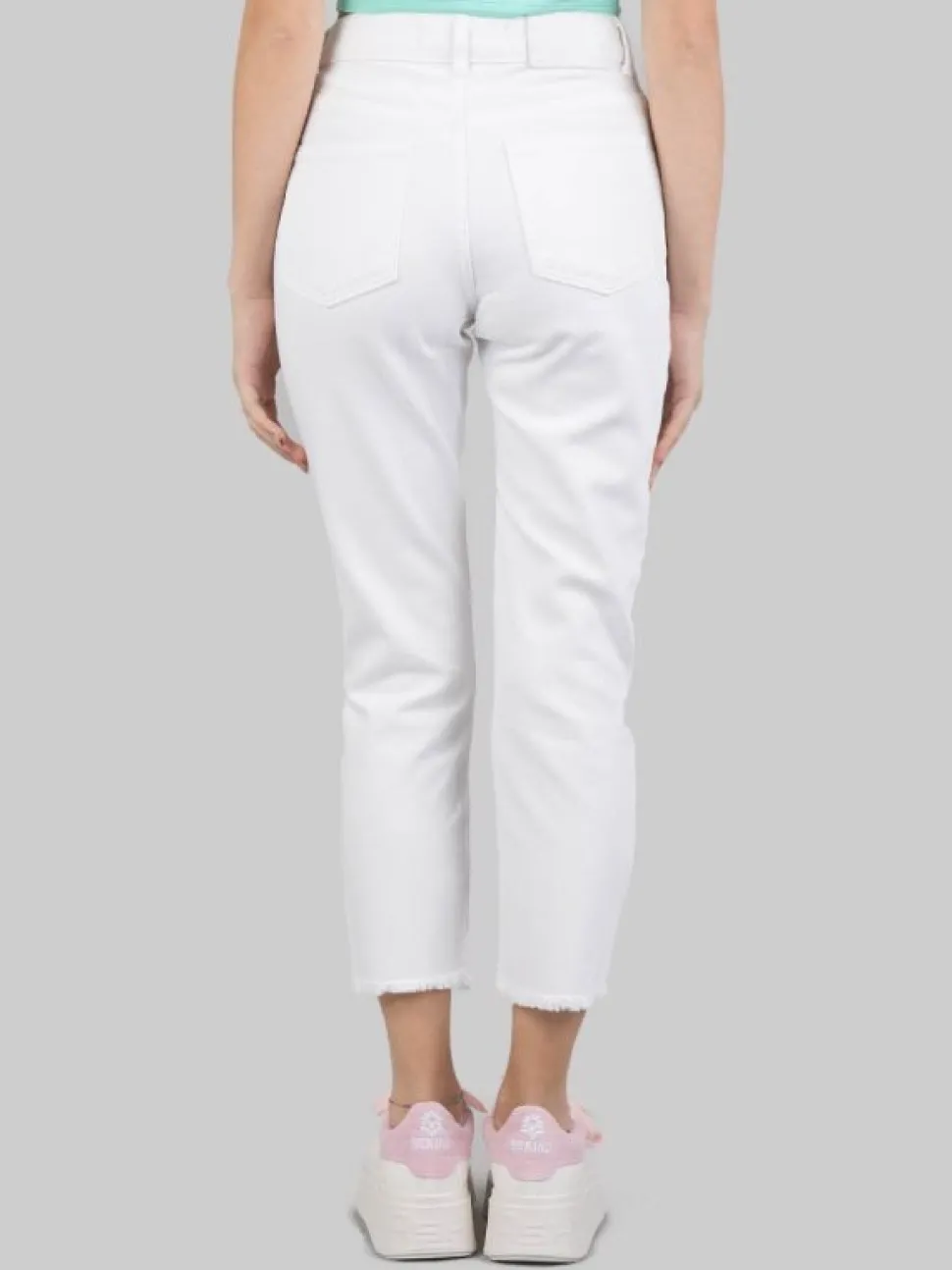 PANTALONI JEANS MODELLO 5 TASCHE IN DENIM BIANCO