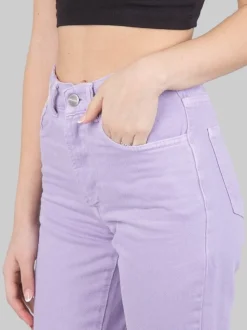 PANTALONI JEANS MODELLO 5 TASCHE IN DENIM LILLA