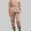 PANTALONI JOGGINGS IN FELPA TORTORA