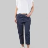 PANTALONI KOONS BLU LOOSE FIT CON BOTTONI GIOIELLO