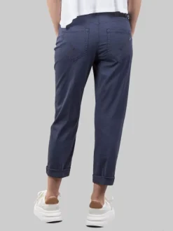 PANTALONI KOONS BLU LOOSE FIT CON BOTTONI GIOIELLO