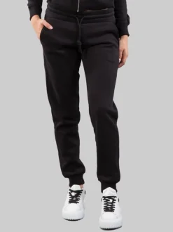 PANTALONI NERI IN COTONE INVERNALE CON LOGO COLMAR GLITTER